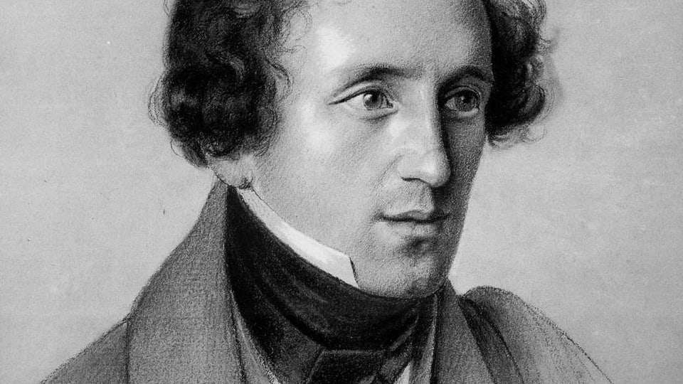 Ein Portät von Felix Mendelssohn.