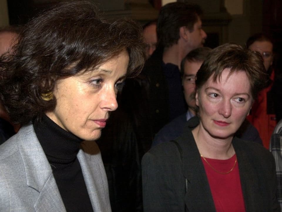 SP-Regierungsrätinnen Barbara Schneider und Veronica Schaller (Archiv, Jahr 2000)
