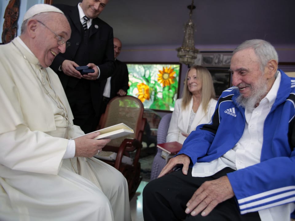 Der Papst besucht Fidel Castro in Kuba im September 2015.