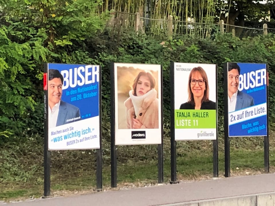 Wahlplakate in Arlesheim