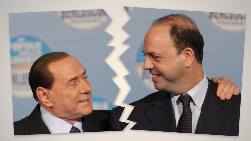 Berlusconi (links) und Alfano (rechts)