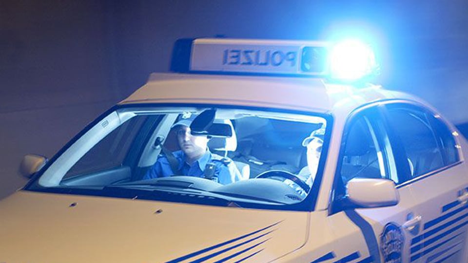 Polizeiauto der Kantonspolizei Aargau im Einsatz.