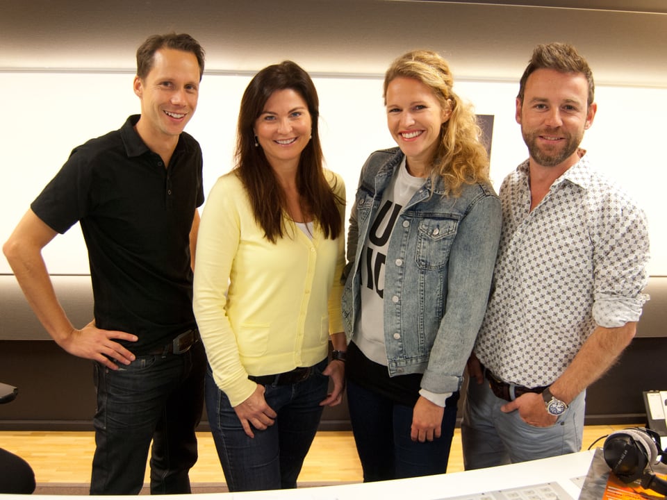Ein Teil der JRZ-Crew von 2013: Mario Torriani, Judith Wernli, Kathrin Hönegger und Nik Hartmann.