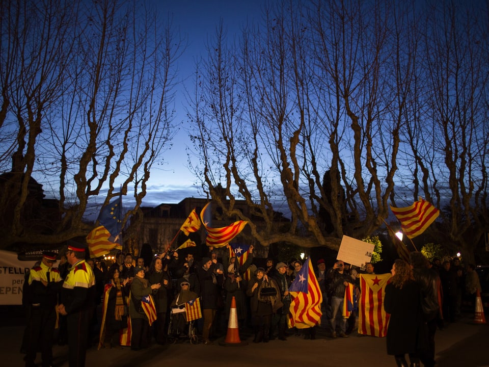 Katalanen demonstrieren: Sie fordern ihre Unabhängigkeit.
