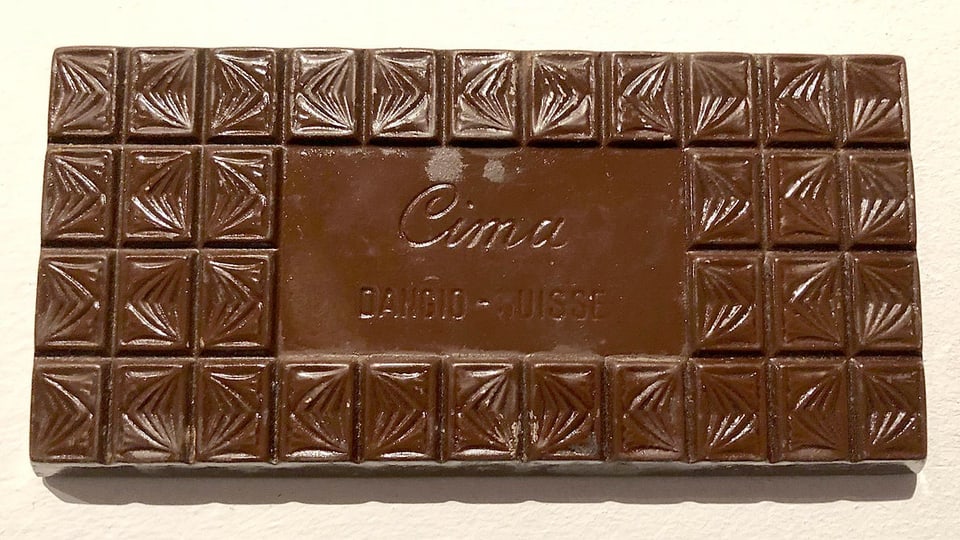 Tafel Schokolade mit Schriftzug Cima