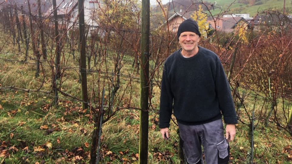 Claude Chiquet steht auf seinem Feld.