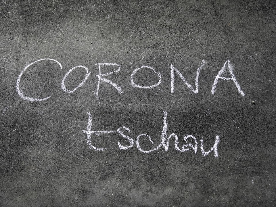 «Corona Tschau» auf Strasse