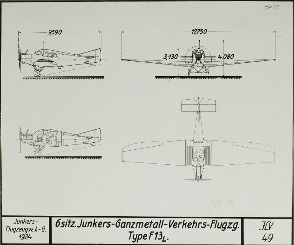 Skizzen und Zeichnungen der F 13