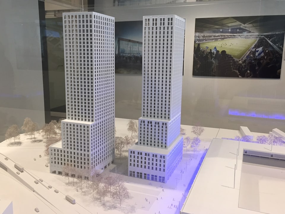 Modell des Stadion-Projekts auf dem Hardturm-Areal