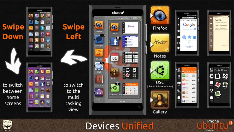 Screenshot Ubuntu Mobile OS