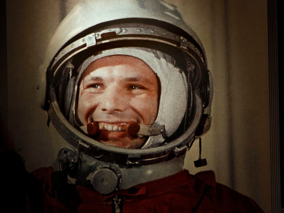 Lächelnder Gagarin.