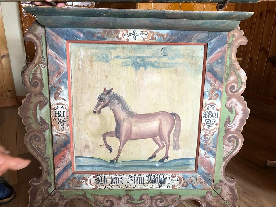 Ein Bild mit einem Pferd.