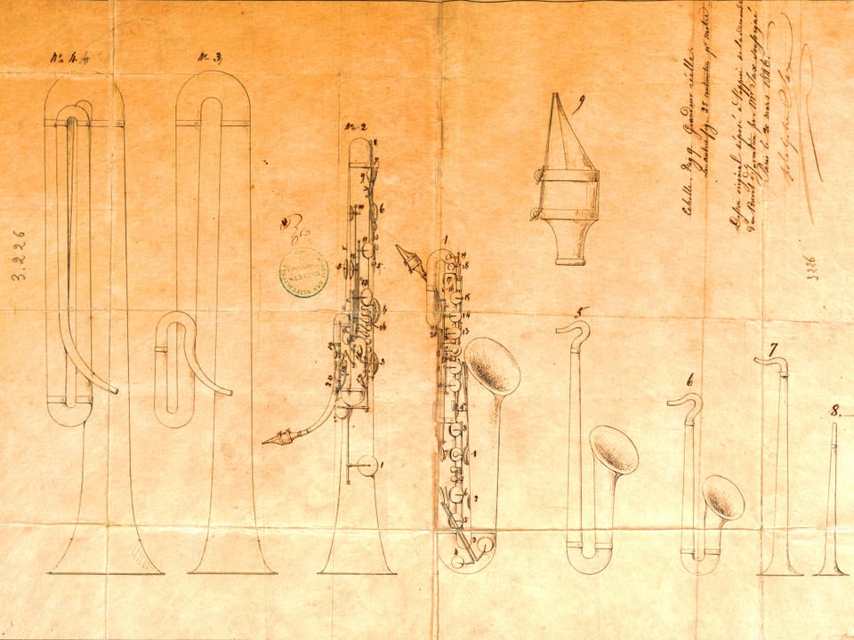 zeichnungen der Instrumente.