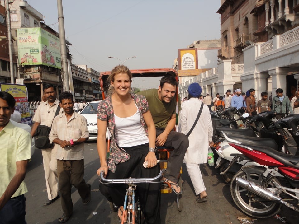 Das Paar in Delhi, bevor ihre Reise in Pakistan eine jähe Wendung nahm. 