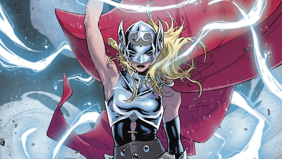Das Bild zeigt die weibliche Comicfigur Thor. 