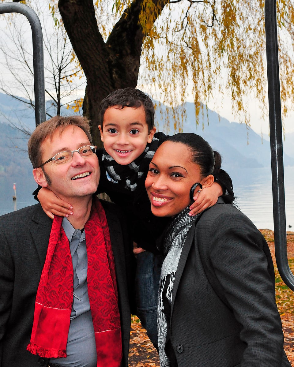 Conrad Wagner mit seiner Familie.