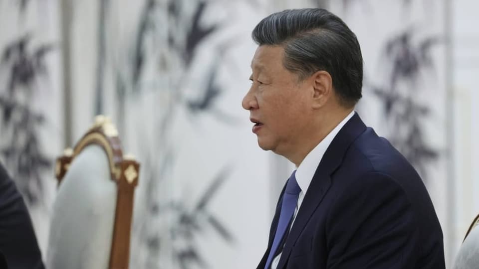 Xi Jingping beim Treffen mit seinem Amtskollegen Putin. 