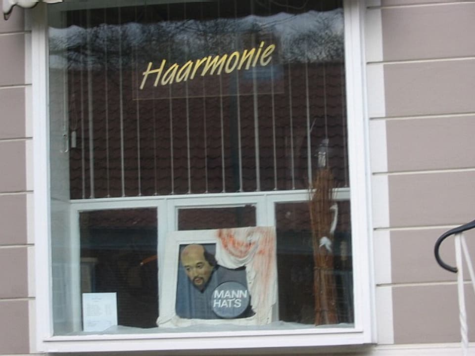 Ein Bild eines Friseurladens in Hamburg.