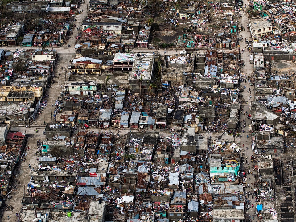 Luftaufnahmen aus dem Westen Haitis zeigen die Zerstörung, die «Matthew» auf der Karibikinsel angerichtet hat. 
