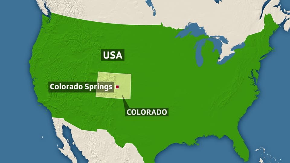 Karte der USA mit Colorado.