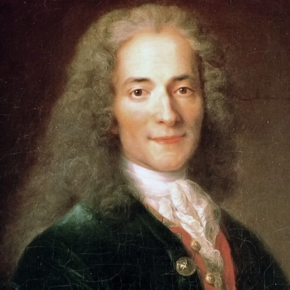 Gemaltes Portrait Voltaire