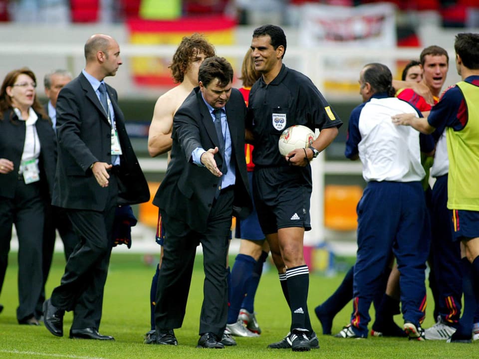 Camacho während seiner vierjährigen Tätigkeit von 1998 bis 2002 als Trainer der spanischen Nationalmannschaft. 
