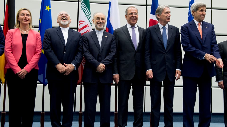 Führende Politiker beim Iran-Deal