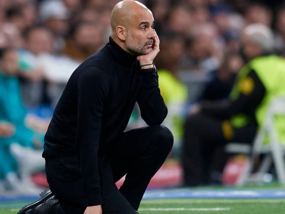 Ratlosigkeit am Spielfeldrand Pep Guardiola