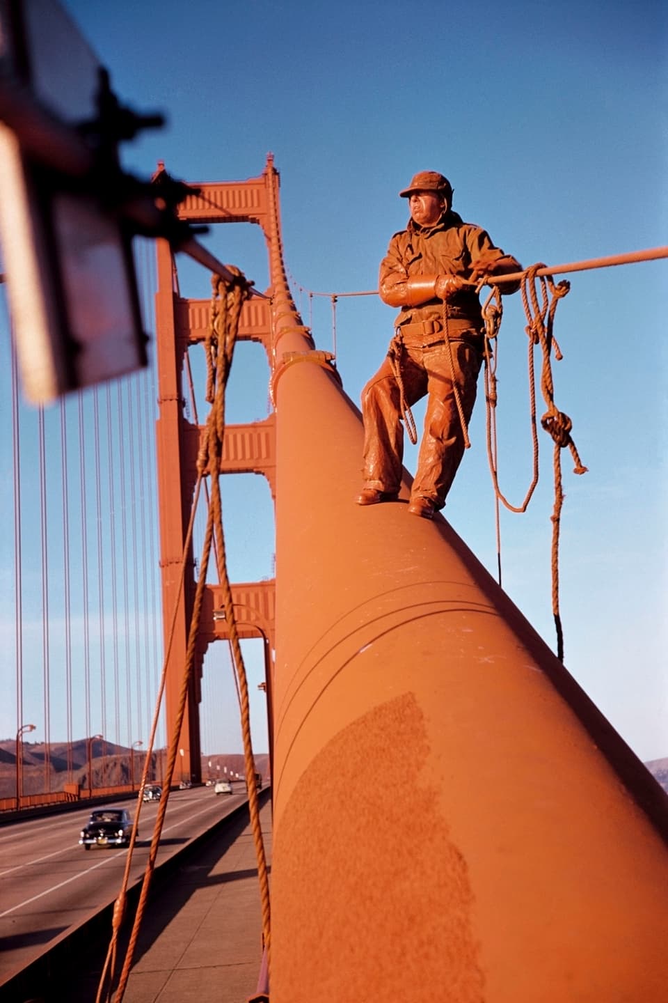 Maler auf der Golden Gate Bridge