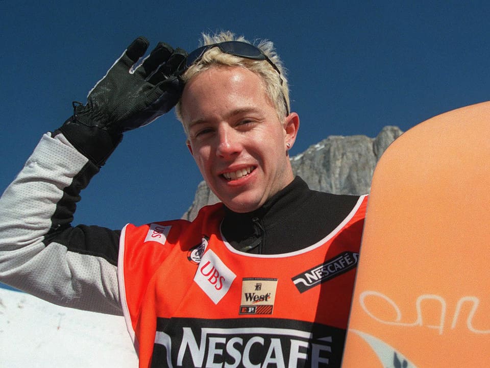 Fabien Rohrer mit Snowboard.