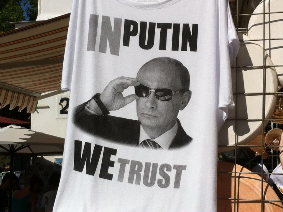 T-Shirt mit Putin-Aufdruck.