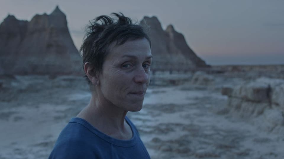 Frances McDormand in einer Nahaufnahme des Wettbewerbfilms «Nomadland».
