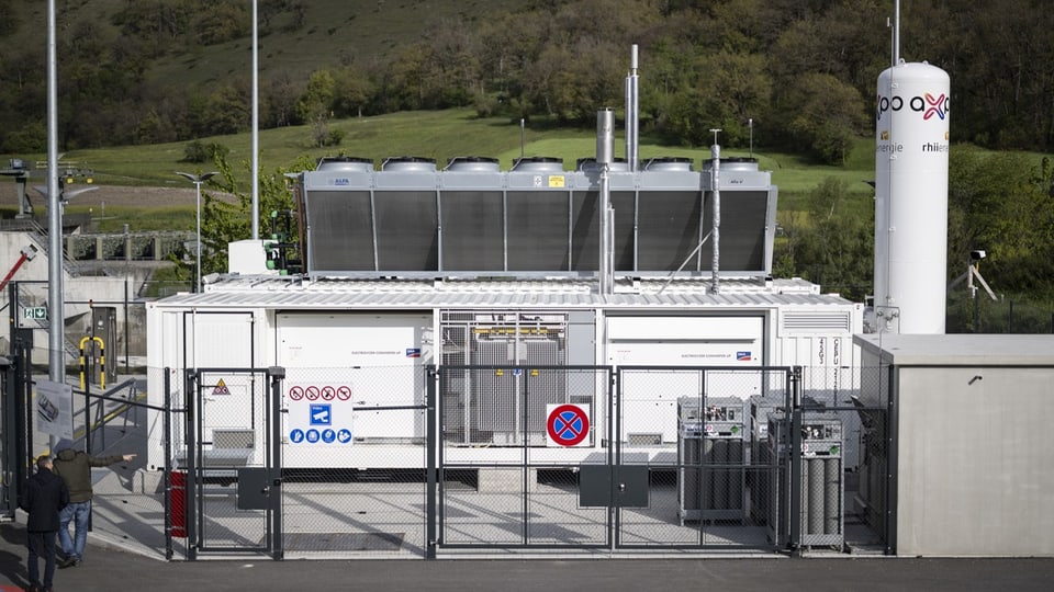 Blick auf die Wasserstoffanlage des Energieunternehmens Axpo.