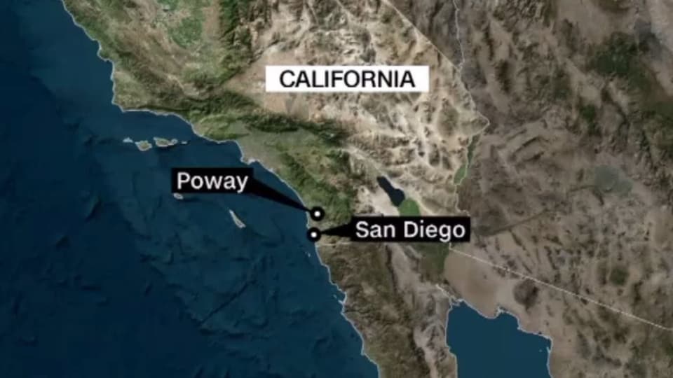 Karte Poway bei San Diego, Kalifornien