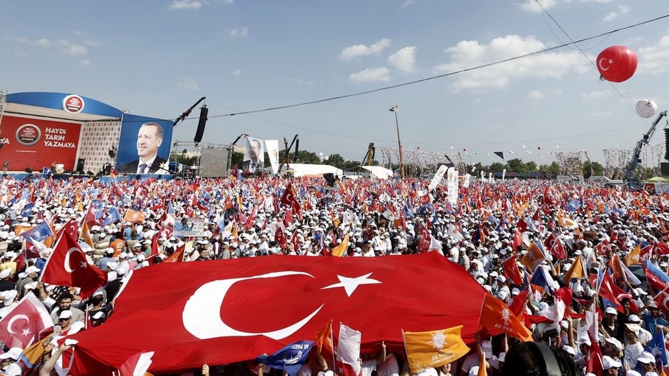 Kundgebung für Erdogan in Istanbul.