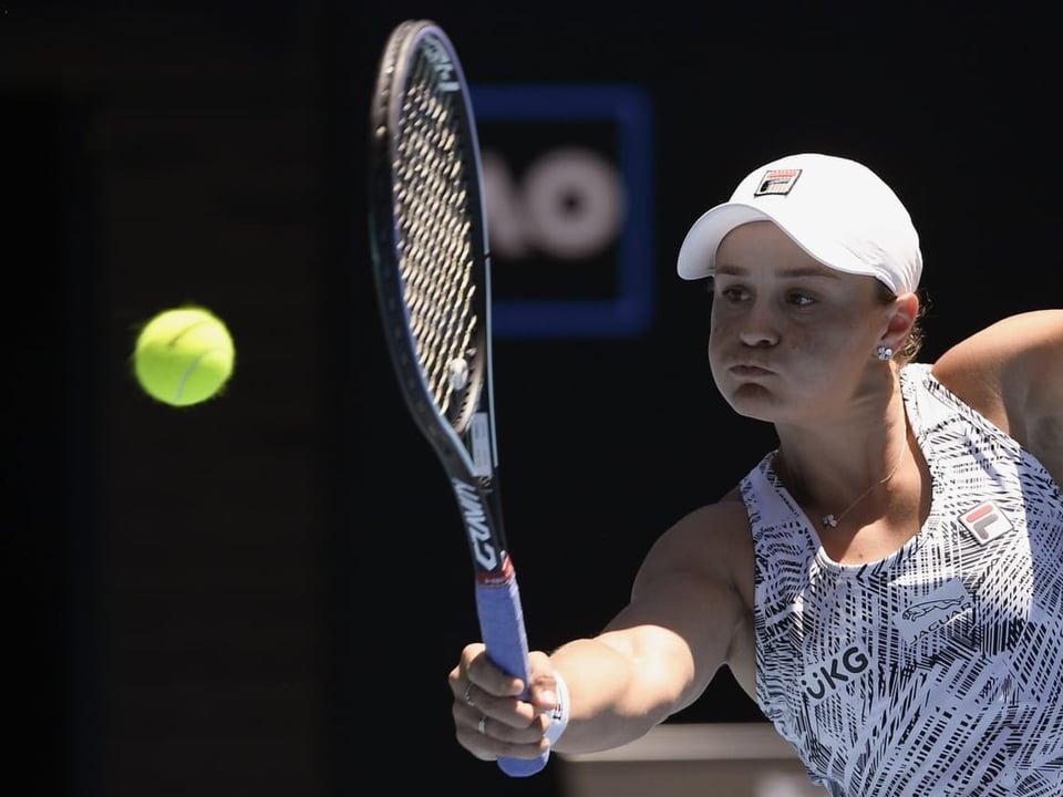 Schläger und Spiel im Griff Ashleigh Barty.