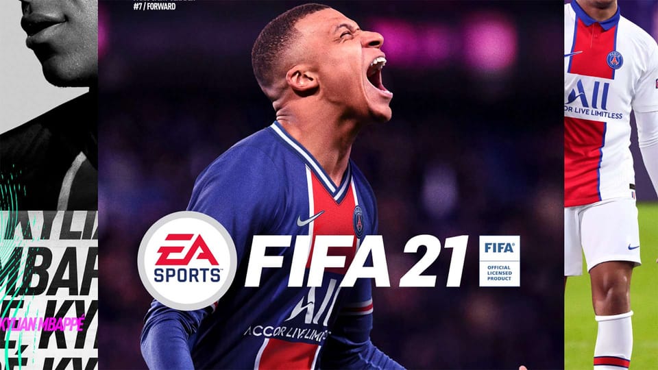 Das Spielcover von Fifa 21 ziert Kylian Mbappé