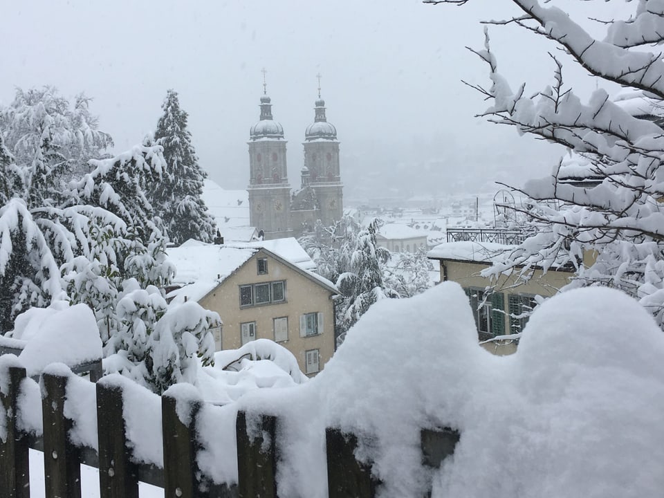 Schneemassen in der Stadt St. Gallen.