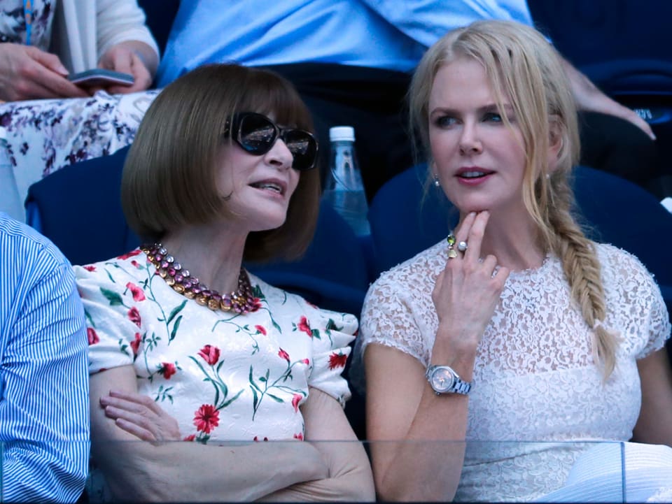 Beim Tennis mit Schauspielerin Nicole Kidman.