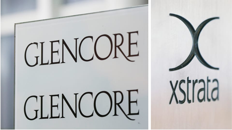 Die Logos von Glencore und Xstrata.