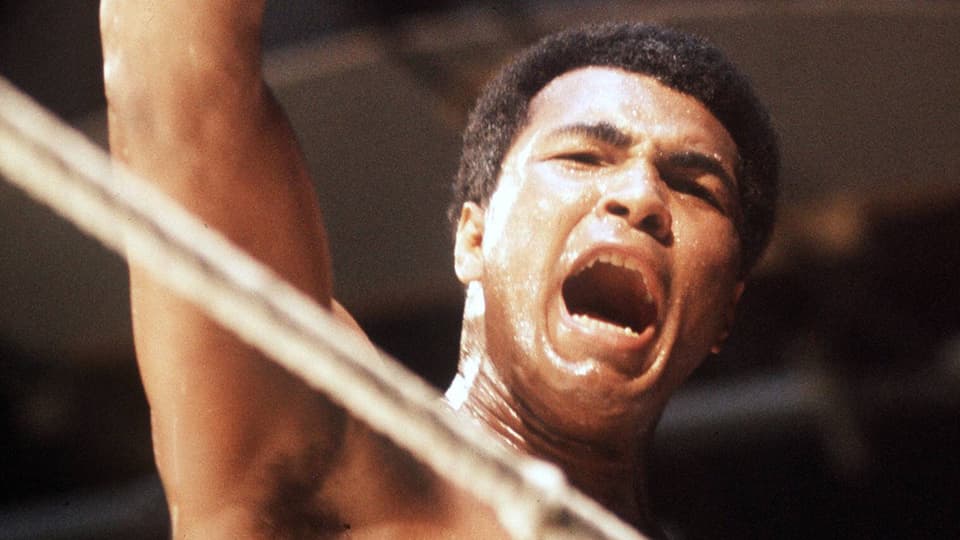 Jubelgeste von Muhammad Ali.