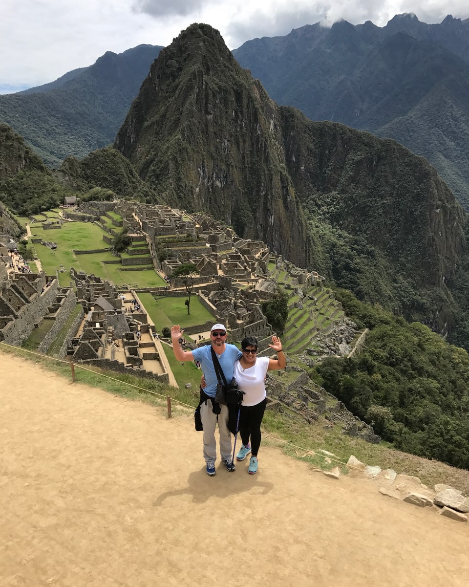 Adrian Studer und Corinne Studer auf dem Machu Pichu.