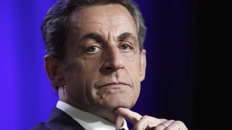 Aufnahme des ehemaligen Präsidenten Frankreichs, Nicolas Sarkozy.