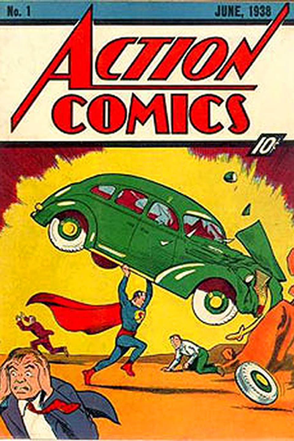 Cover der 1. Ausgabe des Superman-Heftes von 1938.