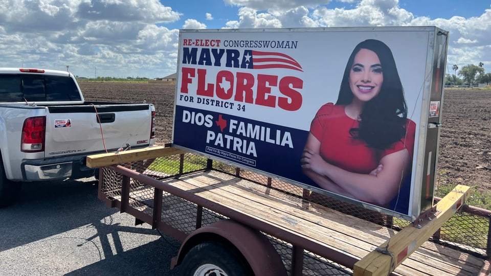 Wahlwerbung von Mayra Flores