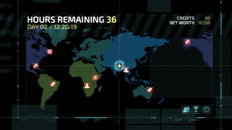 Der Bildschirm zur Missionsauswahl: drei bis vier Missionen sind in 72 Stunden möglich.