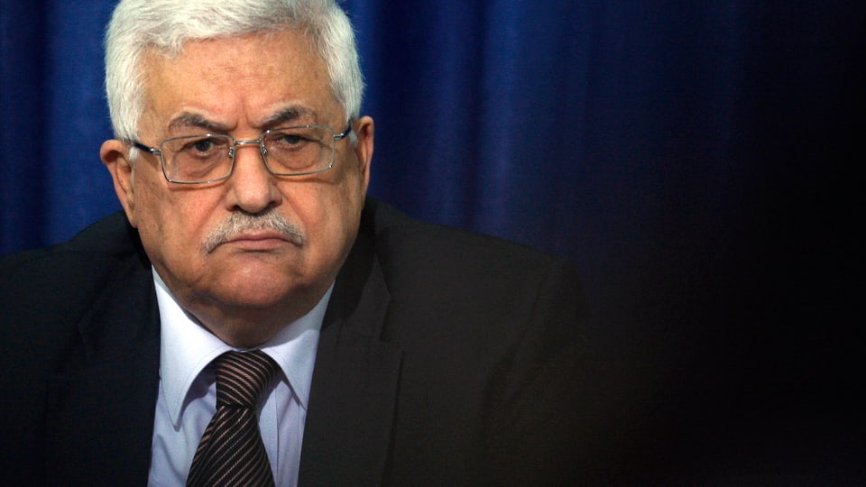Portrait von Palästinenserchef Mahmoud Abbas