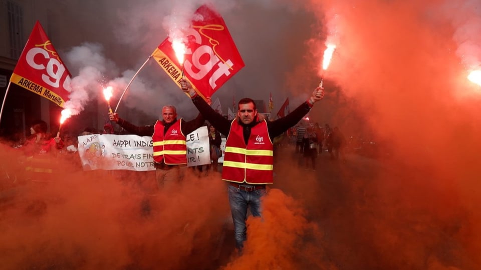 Demo gegen die Rentenreform in Marseille, Anfang Februar 2020.