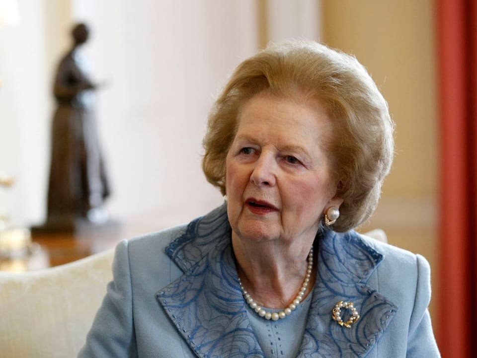 Margaret Thatcher, hier bei einem Besuch in Downing Street No. 10 im Jahr 2010.