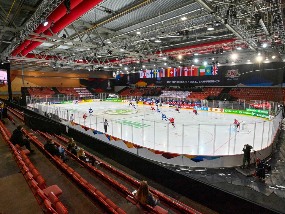 Die Ränge im Olympia-Sportzentrum in Riga.